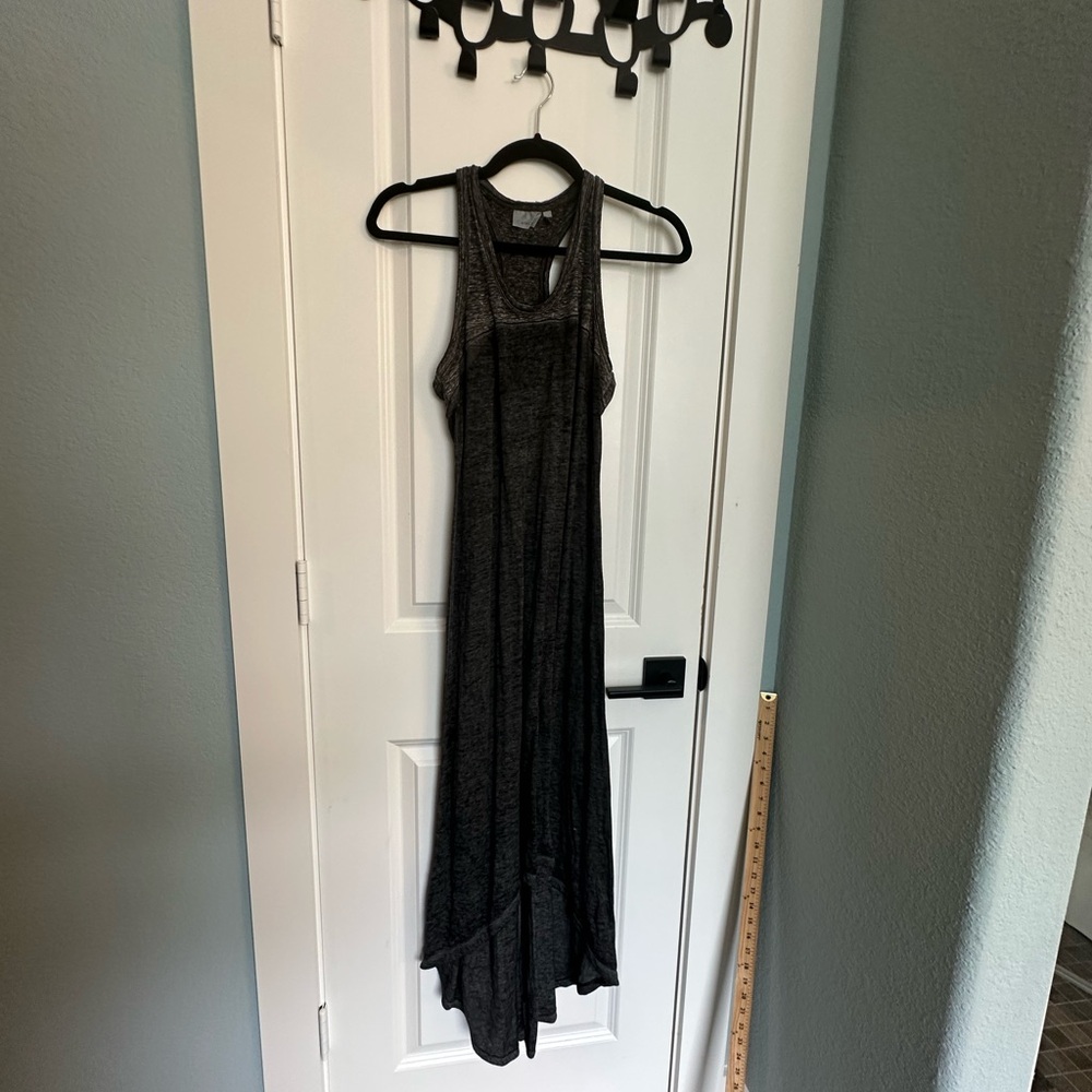 Elegant Gray Sleeveless Maxi Dress